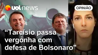 Tarcísio passa pano para Bolsonaro em fala risível sobre ato convocado por Bolsonaro, diz Cris Fibe