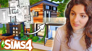 recreating a real house in The Sims 4 from a FLOORPLAN...