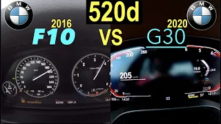 Acceleration Battle | OLD vs NEW | BMW 520d | F10 vs G30 | 140 kW vs 140 kW