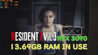 Resident Evil 3 REMAKE / RTX 3090 4K / PC Steam gameplay framerate test