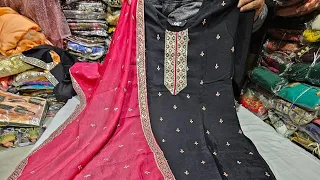 फैक्ट्री रेट में सूट GST FREE 🆓 Wholesale cotton ladies suit market in delhi chandni chowk India