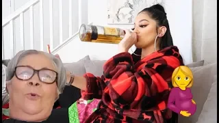 DRINKING WHILE PREGNANT PRANK ON GRANDMA