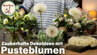 DIY | Zauberhafte Dekoideen mit Pusteblumen | Federleichte Tischdeko aus Naturmaterialien