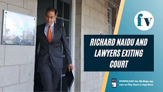 Richard Naidu and lawyers exiting court | 26/9/22