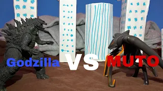 Godzilla vs MUTO (San Francisco incident) stop motion movie