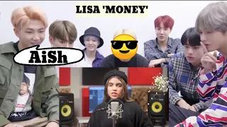 BTS REACTION TO LISA 'MONEY' | cover by Aish @viralvideoreaction7721