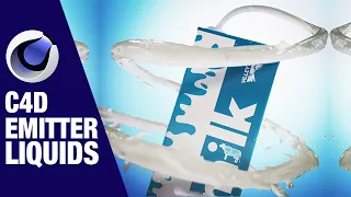 Milk Liquid Flow: Cinema 4D standard particles Follow spline with forces and Deformers