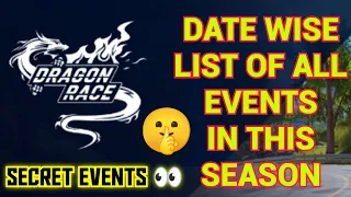 Asphalt 9 - DRAGON RACE Season | 🤫 SECRET EVENTS | Full Events Schedule 😍