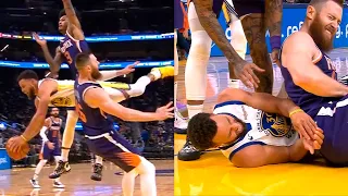 Steph Curry Scary Wrist Injury - Broke His Left Hand | Warriors vs Suns