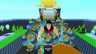 4660th Rebirths & 3 Million Strength at Castle Only on Strongman Simulator Roblox