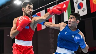 Aslanbek Shymbergenov (KAZ) vs. Asadkhuja Muydinkhujaev (UZB) Asian Games 2023 QF's (71kg)