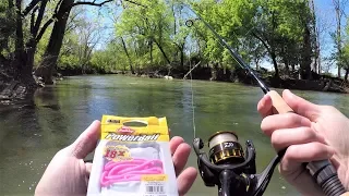 Creek Fishing for TROUT with PINK WORMS