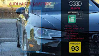 Audi A4 B9 IE Stage 2 @ 93 Octane / IS20 / 0-60 mph, 1/4 mile