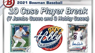 CASE #10 of 10   -   2021 BOWMAN 10 CASE (7 JUMBO + 3 HOBBY) PLAYER BREAK   eBay 05/02/21