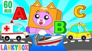 LankyBox Learns ABC Alphabet - Letter Puzzle For Kids | LankyBox Channel Kids Cartoon