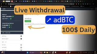 AdBTC live withdrawal and payment proof | AdBtc Earn Money 2024