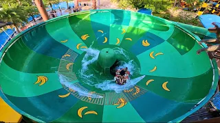 Let's Try Jumanji Water Slide At Columbia Pictures Aquaverse Movie Theme Park Thailand