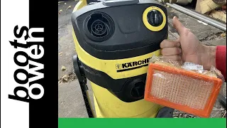 How to fit the filter on a Karcher WD5 wet and dry vacuum cleaner