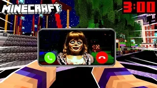 NIE ODBIERAJ TELEFONU OD ZŁEJ LALKI ANNABELLE O 3:00 W NOCY BO SPOTKASZ JĄ W MINECRAFT