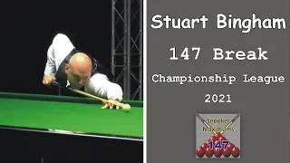 Stuart Bingham 147 Break Championship League 2021 || Maximum Snooker Break