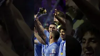 The moment when Man City lifted the trophy