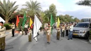 Jericho Scouts,repetition of parade / Скауты Иерихона репетируют марш