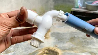 An Easy Trick To Connect The Water Hose Pipe To The Faucet And Never Slip That Few People Know About