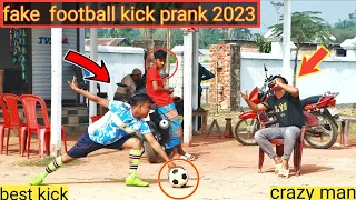new viral Fake ootball Kick Prank 2023 Football Scary Prank-Gone WRONG REACTION | By Razu prank tv