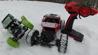 Радиоуправляемый краулер ROCK CLIMBING и ROCK CRAWLER 4WD тест ДРАЙВ по снегу/Монстер Траки в снегу