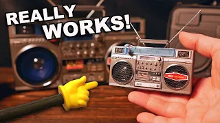 World's SMALLEST 1980s Boom Box! (JVC Style M90 Mini Blaster)