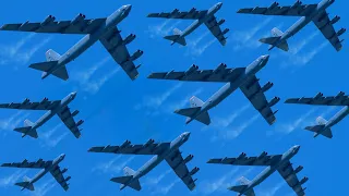 Iran Shocked!! Dozens of US Air Force B 52 Bombers Fly Towards the Red Sea