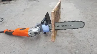 Grinder Hack - Turn Angle Grinder into Chain Saw only 5$