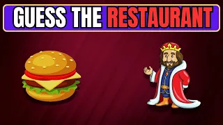 Guess The Restaurant Name By Emoji  in 5 Seconds | #braingames