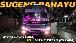 DUEL ANTAR BUS BEKAS LAKA ‼️ SUGENG RAHAYU W 7104 UP GANDENG MIRA S 7325 US | SURABAYA - MADIUN