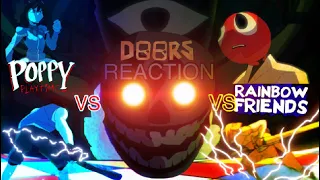 ITS SO MENACING OMG! POPPY PLAYTIME VS DOORS VS RAINBOW FRIENDS PT 17 POL REACTION