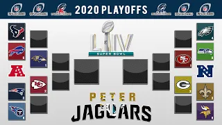 PETERJAGUARS' 2020 NFL PLAYOFF PREDICTIONS! FULL BRACKET + Super Bowl 54 Winner and All Picks