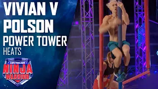 Ben Polson versus Olivia Vivian on the Power Tower | Australian Ninja Warrior 2020