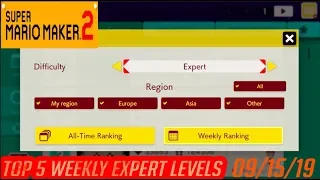 Top 5 Most Popular Expert Levels Of The Week 9/15/19: Super Mario Maker 2