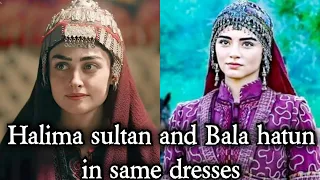 Halima sultan and Bala hatun in same dresses🥰🌸 Who is your favorite? tell me in comments🤔📝