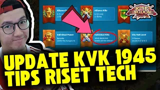 UPDATE KVK KD 1945 RANK POWER DAN KP | PANDUAN RISET TEKNOLOGI | Rise Of Kingdoms ROK Indonesia