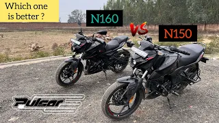 Bajaj Pulsar n150 VS Pulsar n160 Comparison Video.. Price||Features||Differences