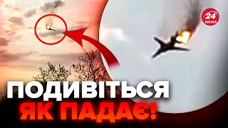 💥На Росії ПАЛАЄ літак Ту-22М3 - ВІДЕО! Винищувач ВПАВ після АТАКИ по Україні