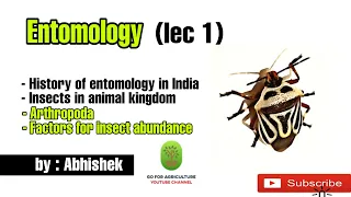 Entomology | Lec 1l Basics| Classification of Insect|Phylum Arthropoda