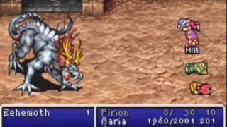 Final Fantasy II Dawn of Souls Solo Maria Boss Run #7 Behemoth