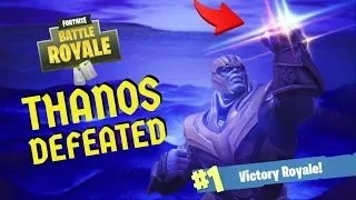 DEFEATING THANOS in Infinity Gauntlet Mode Fortnite Battle Royale Gameplay