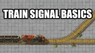 Factorio train signal basics, Quick learn train rail chain signals