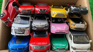 Box of models Cars, SLR, LC500,Alphard, Mercedes Benz, Rolls Royce, Escalade.