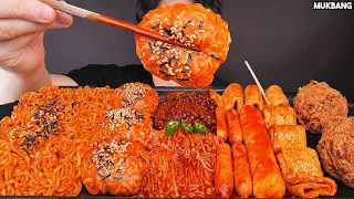 ASMR MUKBANG | Spicy Enoki Mushrooms & Fire Noodles Dumpling Sausage EATING 불닭볶음면 불닭쌈 팽이버섯 소세지 먹방