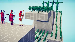 100x ZOMBIE ARMY + GIANT vs 3x EVERY GOD - Totally Accurate Battle Simulator TABS