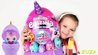 Eggzania Rainbocorns Surprise Mega Egg Toy Unboxing With Zuza